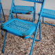 Lot of 5 Souvignet 1960 metal folding chairs
