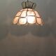 Vintage mother-of-pearl pendant light – Geometric style, 70s