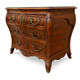 Bordeaux Louis XV Tomb Commode Solid Mahogany and Bronze 18th Century