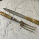 Duo de couverts à viande années 50