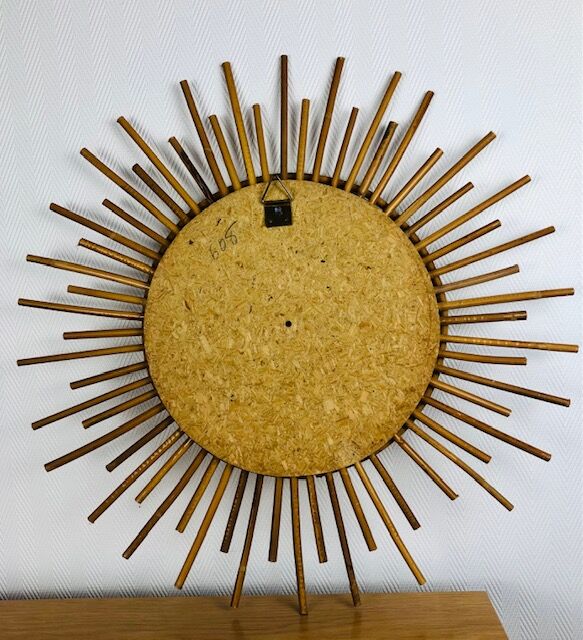 Mirror sun rattan - vintage 70