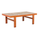 Ox Art extra large coffee table in teak and ceramic tiles, Denmark 1970s
