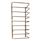 Porte vinyles en laiton doré mural ou à poser 1960/1970.