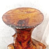 Grand vase en résine ambré vintage