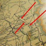 Map of the paths of St Jacques de Compostela