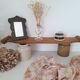 Etagère / Table murale en bois vintage