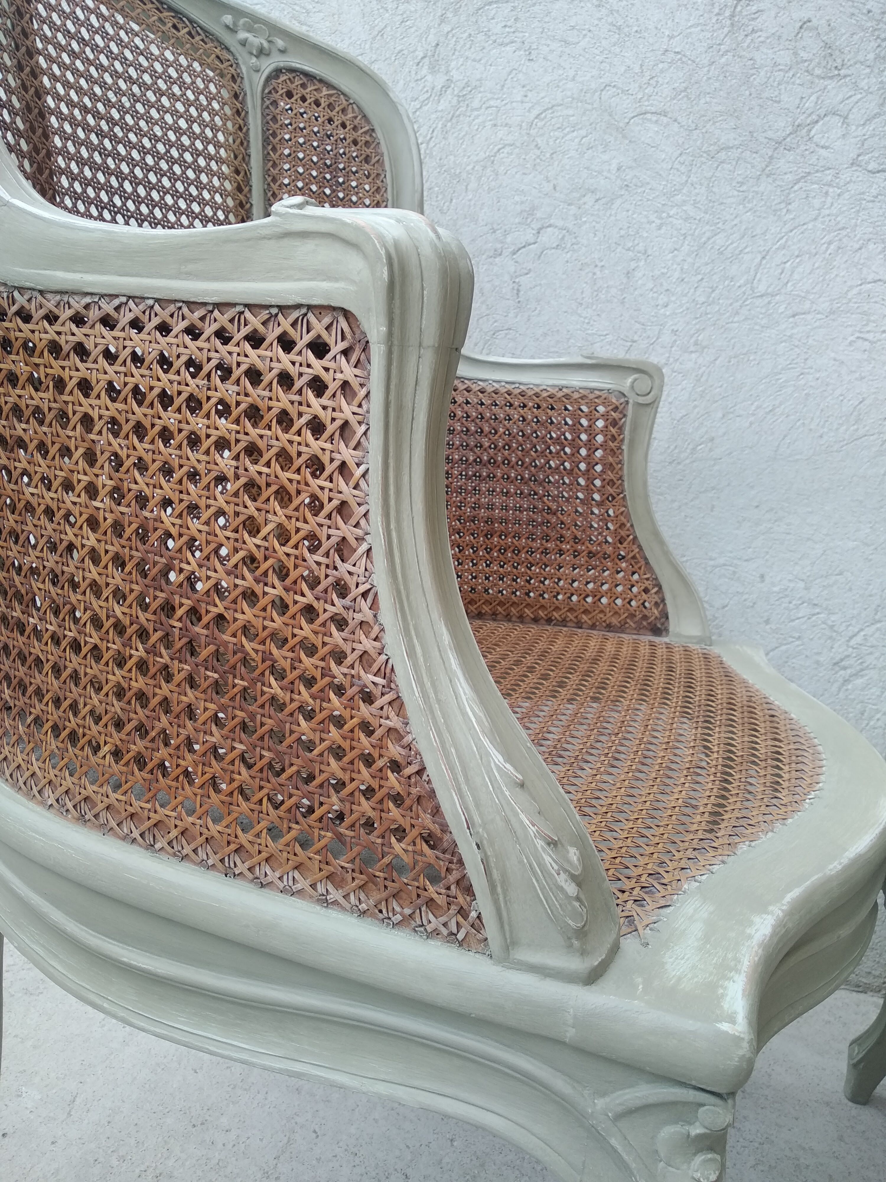 Salon Louis XV with double patinated cannage