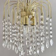 Vintage Italian cascade chandelier with pendants.