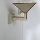 Pair of vintage wall lights, cream white and brass, Italy 1970s
