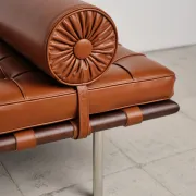 Meridian Barcelona in leather by Mies van der Rohe, Knoll International