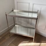 Chrome and mirror serving trolley