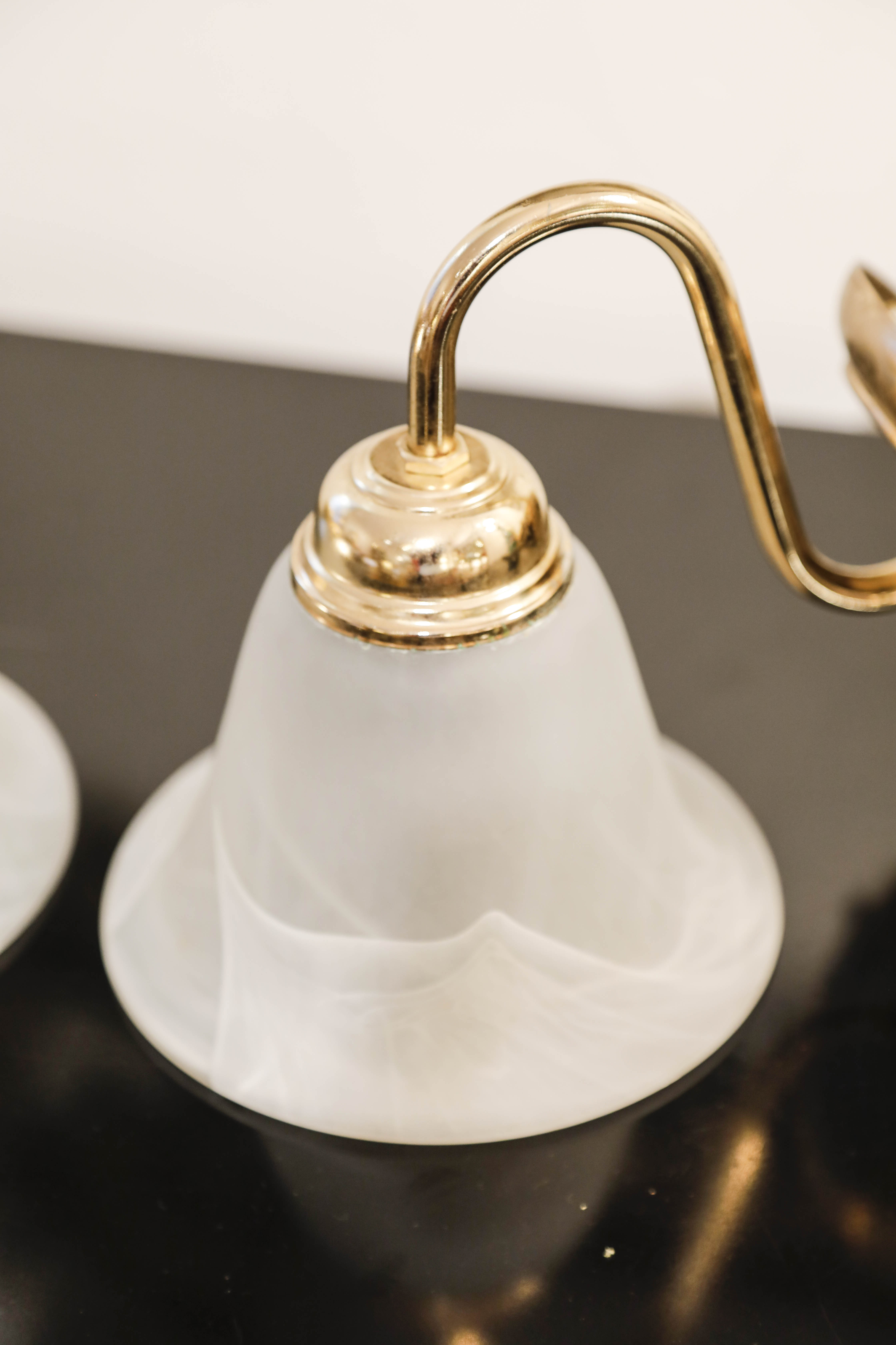 Pair of sconces marbled opaline tulip