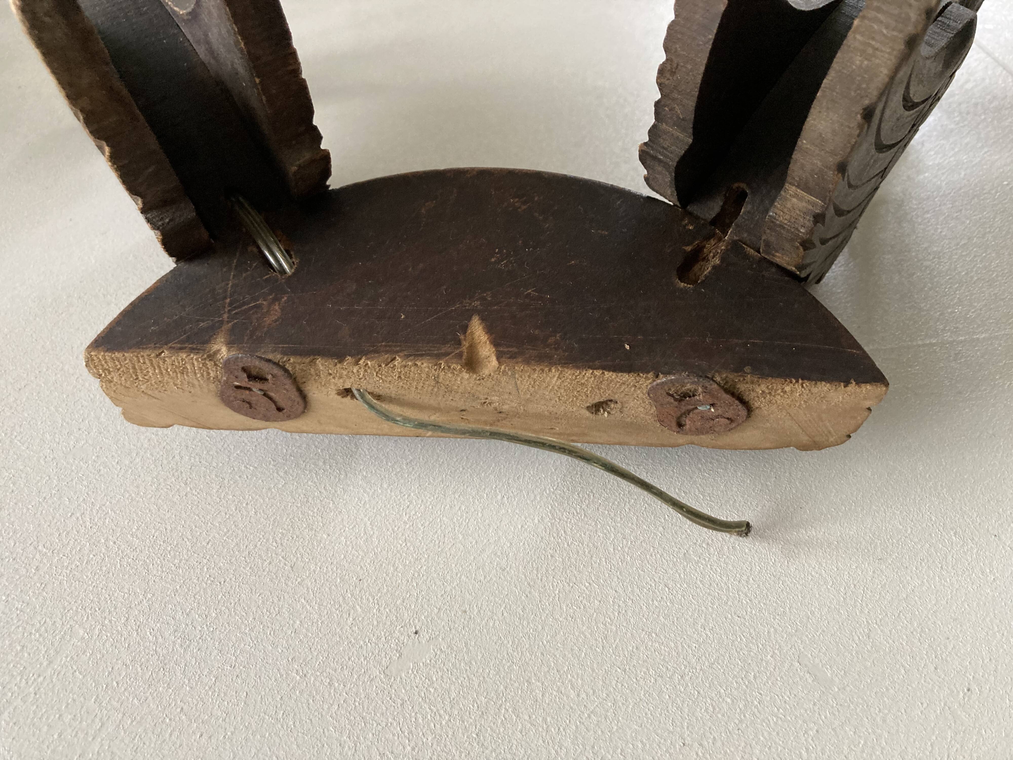 Pair of winged dragon sconces in carved wood