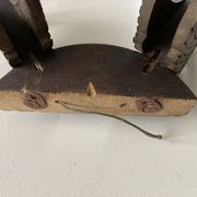 Pair of winged dragon sconces in carved wood
