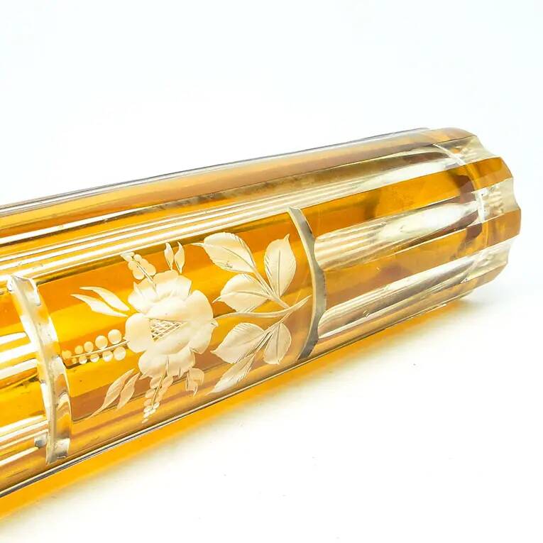 Mid-century modern vase, crystal, Huta Julia, Poland, 1970s