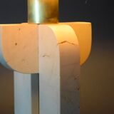Italian mid century travertin table lamp