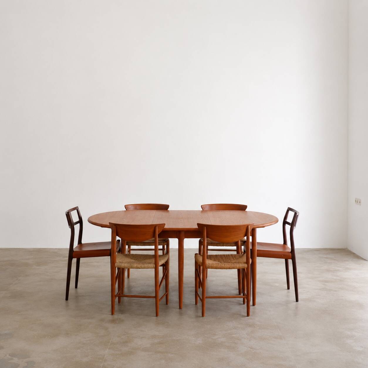 Ensemble de 4 chaises de salle à manger "316" par Hvidt & Molgaard-Nielsen en teck