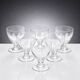 6 crystal glasses 1930 art deco