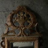 Folk art, Louis XVI style gilded mirror, 18th century