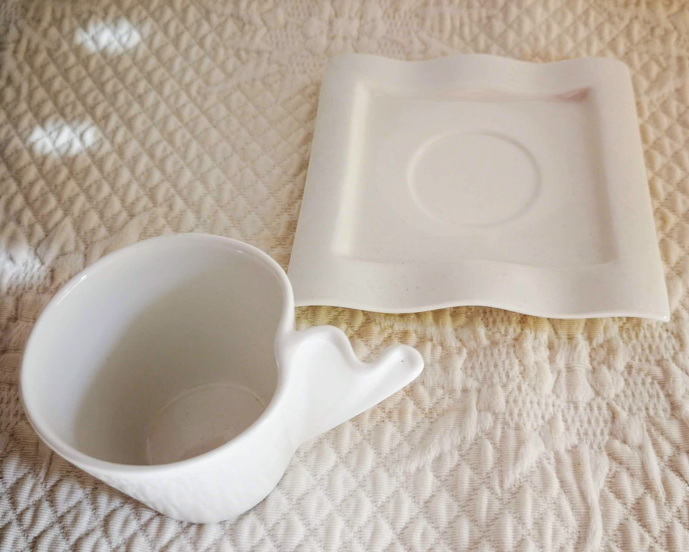 Porcelain volute espresso coffee service