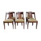 6 empire gondola chairs in mahogany and velvet