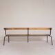 Industrial slatted bench from a French school, 1960s.
