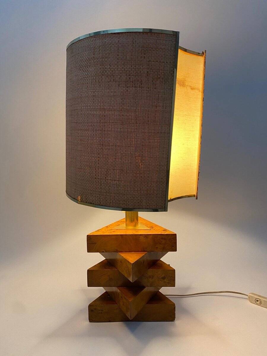 Sculptural Italian Briar Table Lamp, 1970s