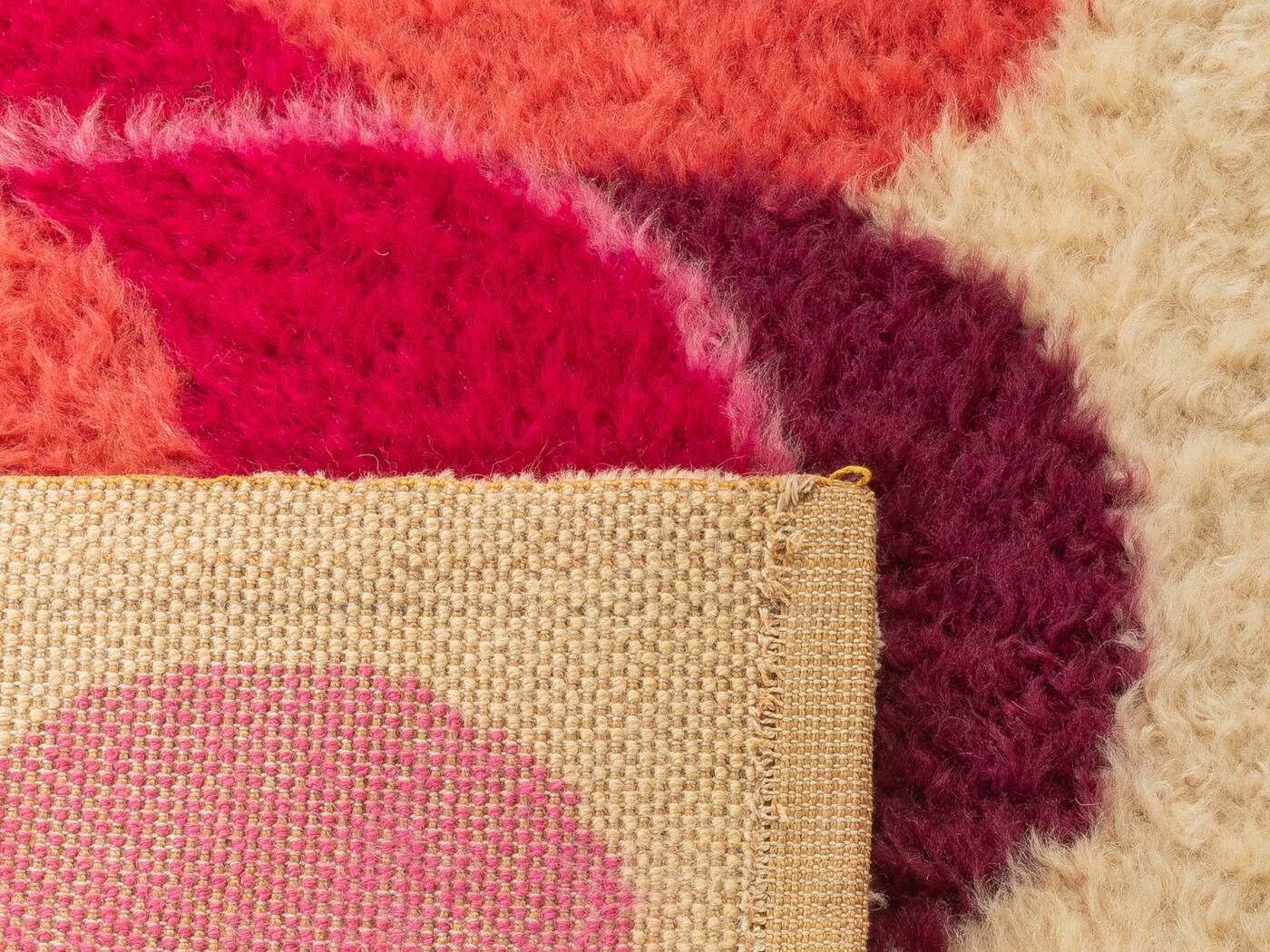 Desso Space Age carpet, 1970s, beige with berry tones