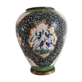 Small copper vase enamelled Persian decoration, circa 1940