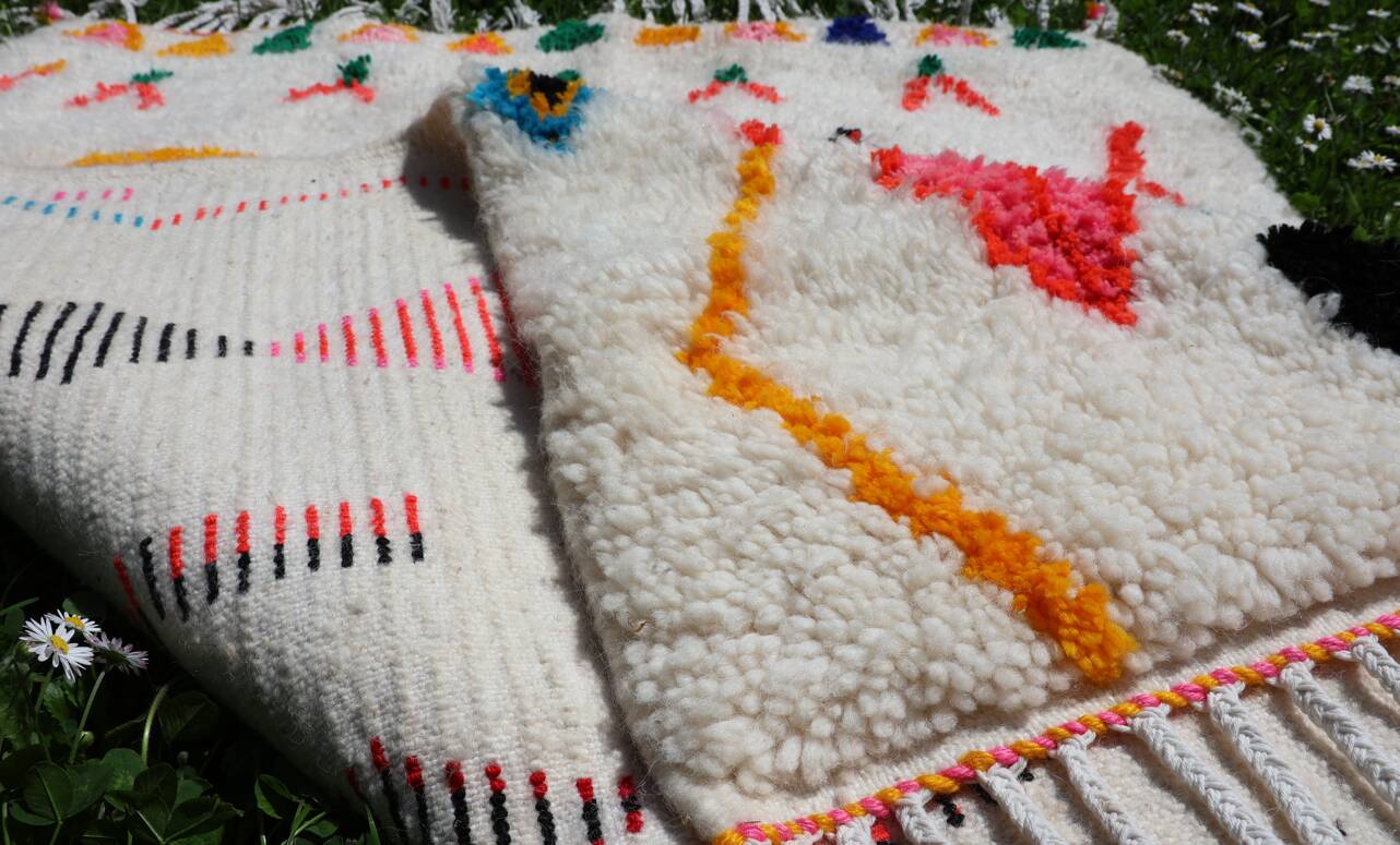 Tapis berbère Azilal en laine – Pièce unique