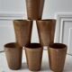 Set of 6 glasses in stoneware Digoin Sarreguemines 70s