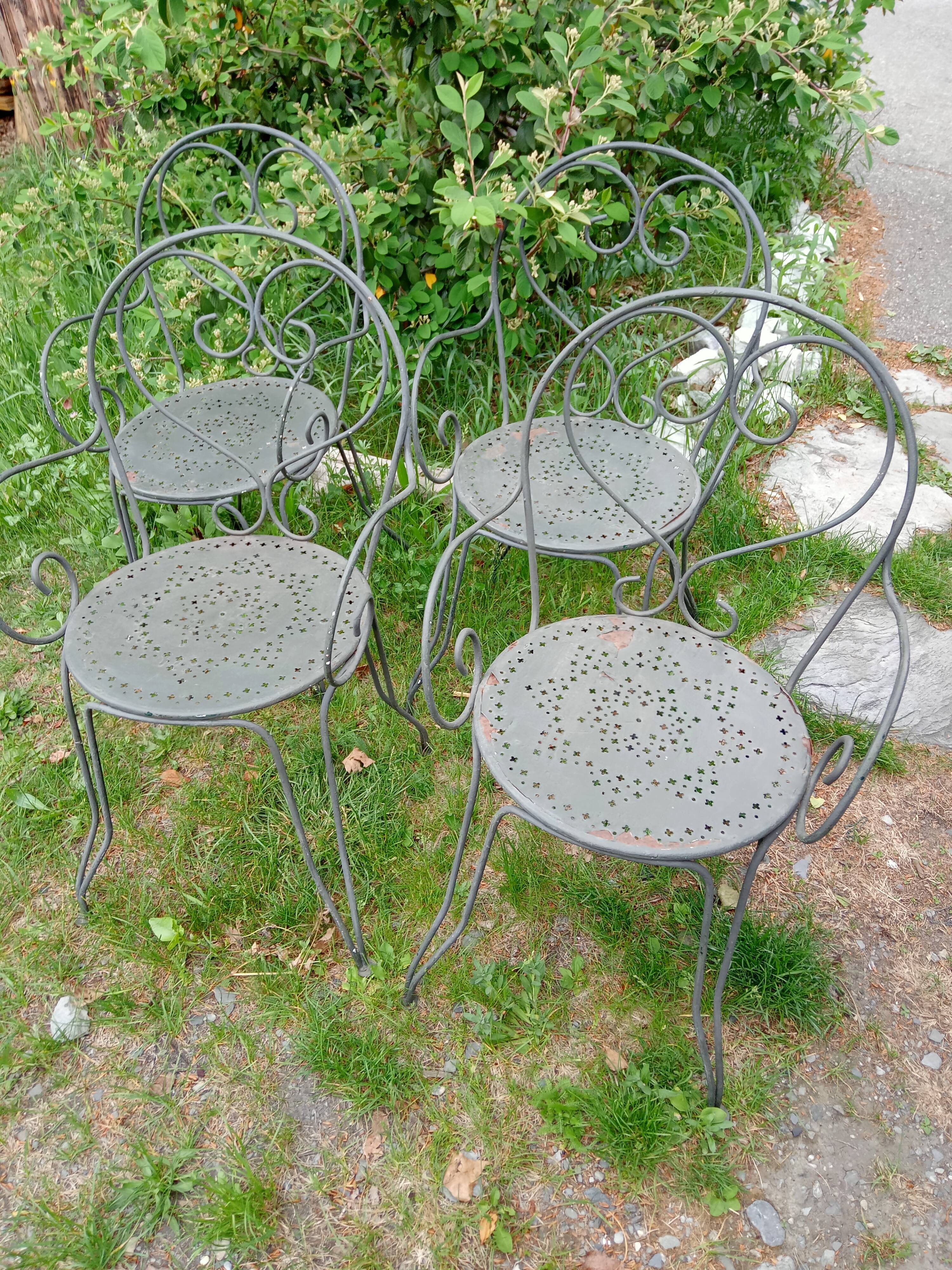 Four garden chairs