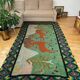 Romanian vintage rug with deers, nature scenery