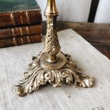 Duo of antique bronze chandeliers