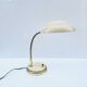 Desk lamp 50s 60s flexible brass metal beige vintage bedside casserole