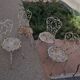 Lot de 4 chaises de jardin en fer forgé ancien
