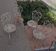 Lot de 4 chaises de jardin en fer forgé ancien