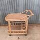 Vintage rattan wicker bar dessert table