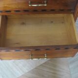 Vintage - Commode 4 tiroirs – Style Art déco - bois massif