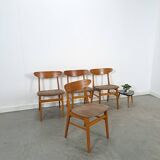 Set of 4 Deense teak Farstrup Møbler Model 210 eetkamerstoelen, dining