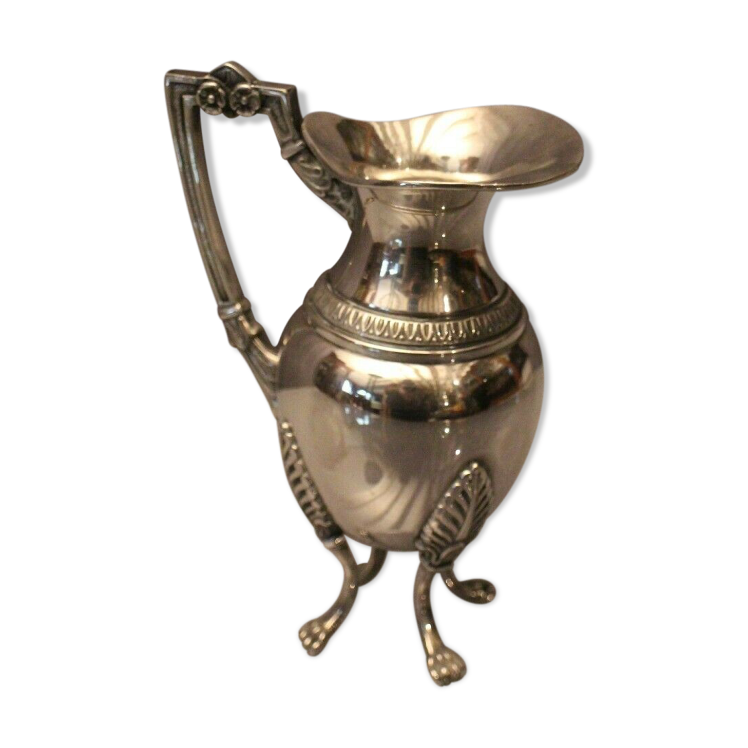 Empire-style silver metal milk pot