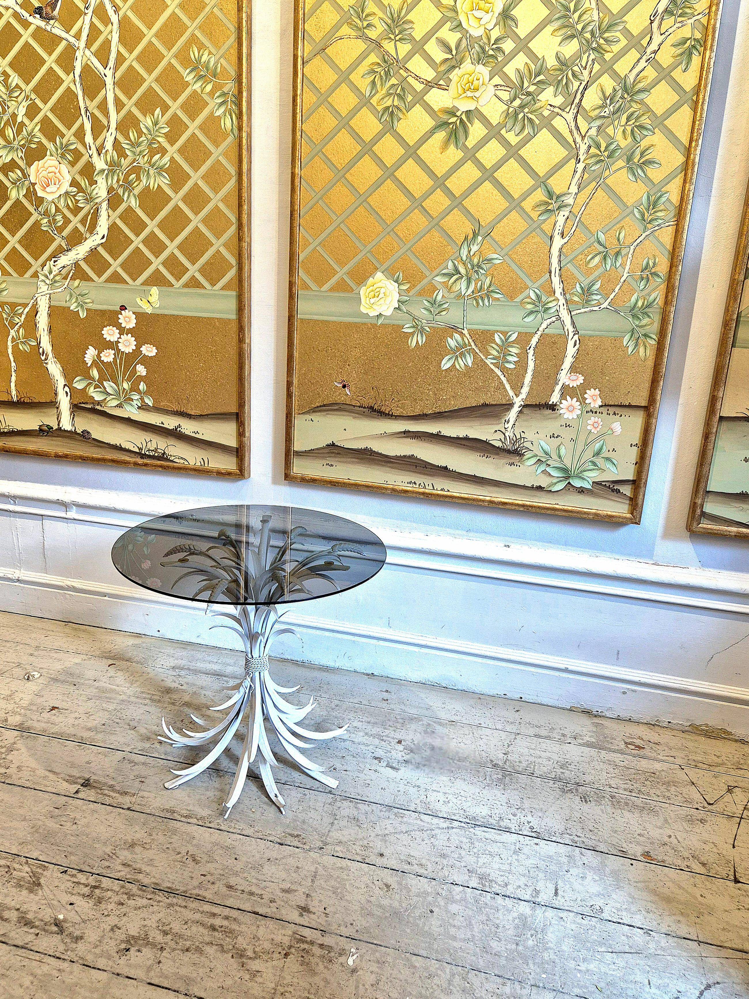 Hans Kögl, "Coco Chanel" - metal side table, Hollywood Regency