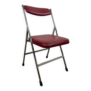 Chaise pliante vintage - rouge