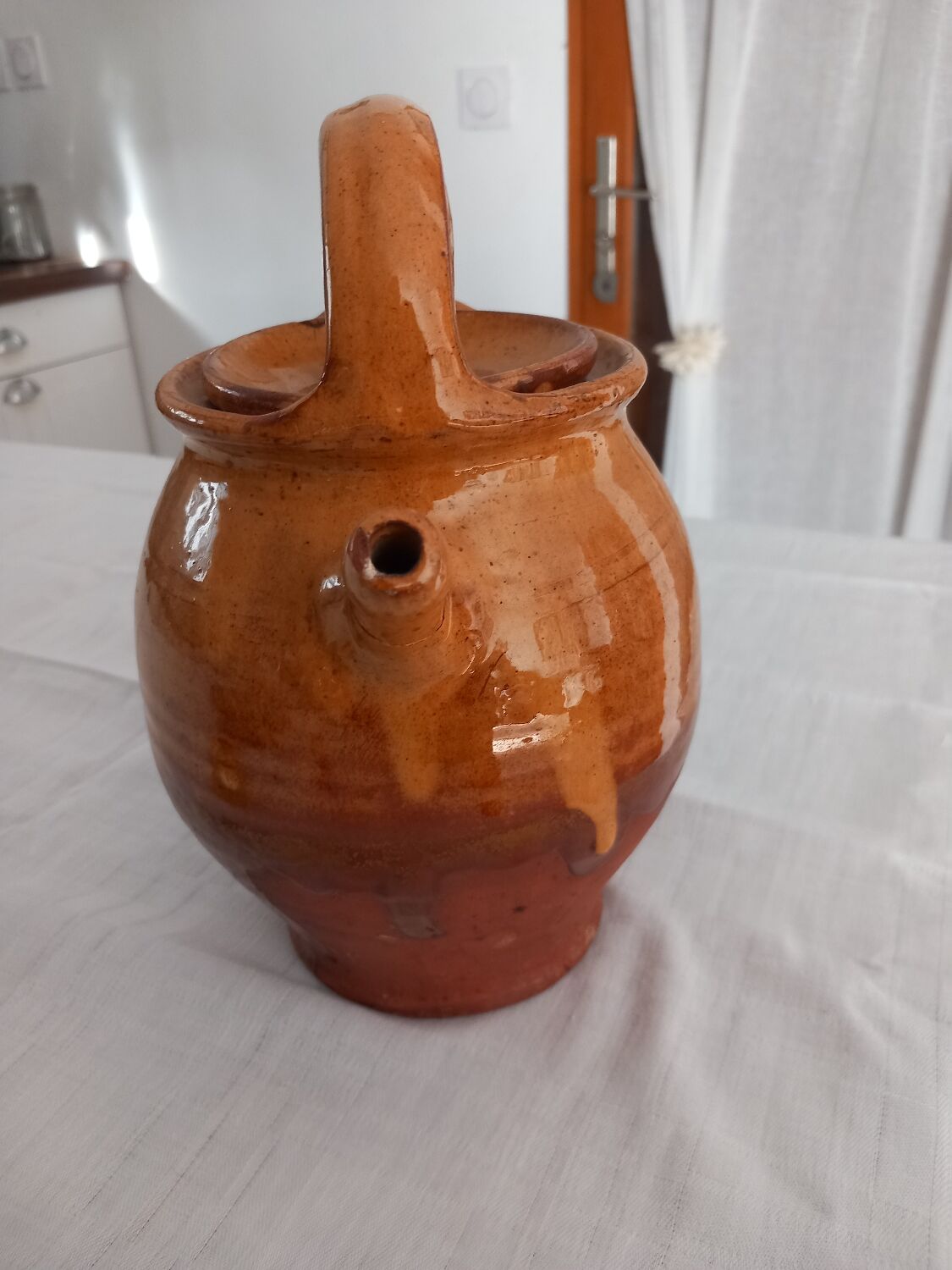 Gargoulette terracotta varnished.