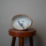 Pottery of the Dove made in France artisanal ceramic raku japandi wabi-sabi empty pocket bowl