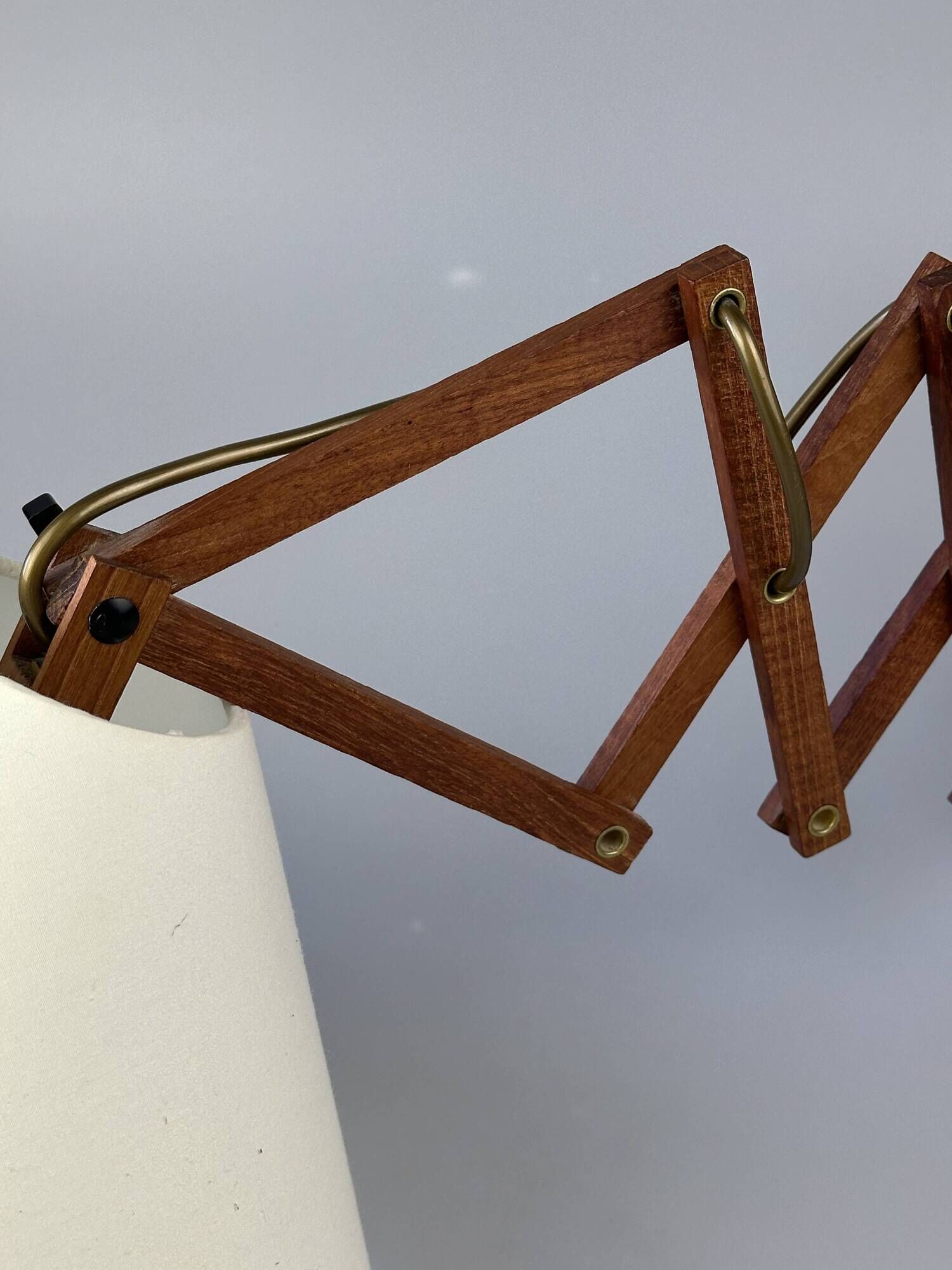 1960s/70s Teak Scissor Lamp Wall Lamp Mid Century Danish Design Denmark