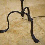 Wrought iron floor lamp in the style of the Marolles workshops from the 1950s.