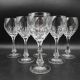 6 Verres à vin en Cristal taillé de Lorraine LEMBERG modèle NORA H 18 cm