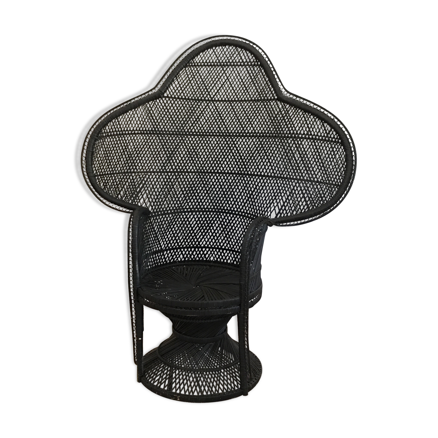 Emmanuelle black Wicker Chair