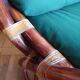 Paire de fauteuils pivotants en rotin 1970